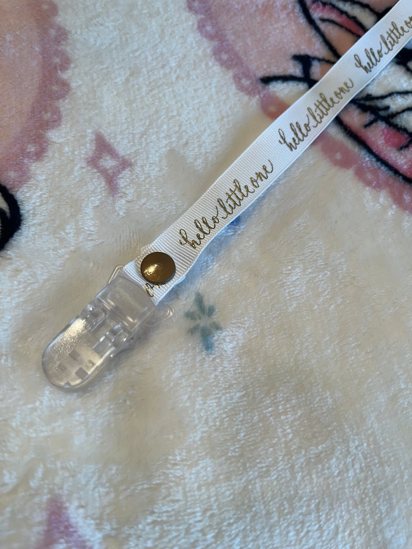 Hello Little One Pacifier Clip