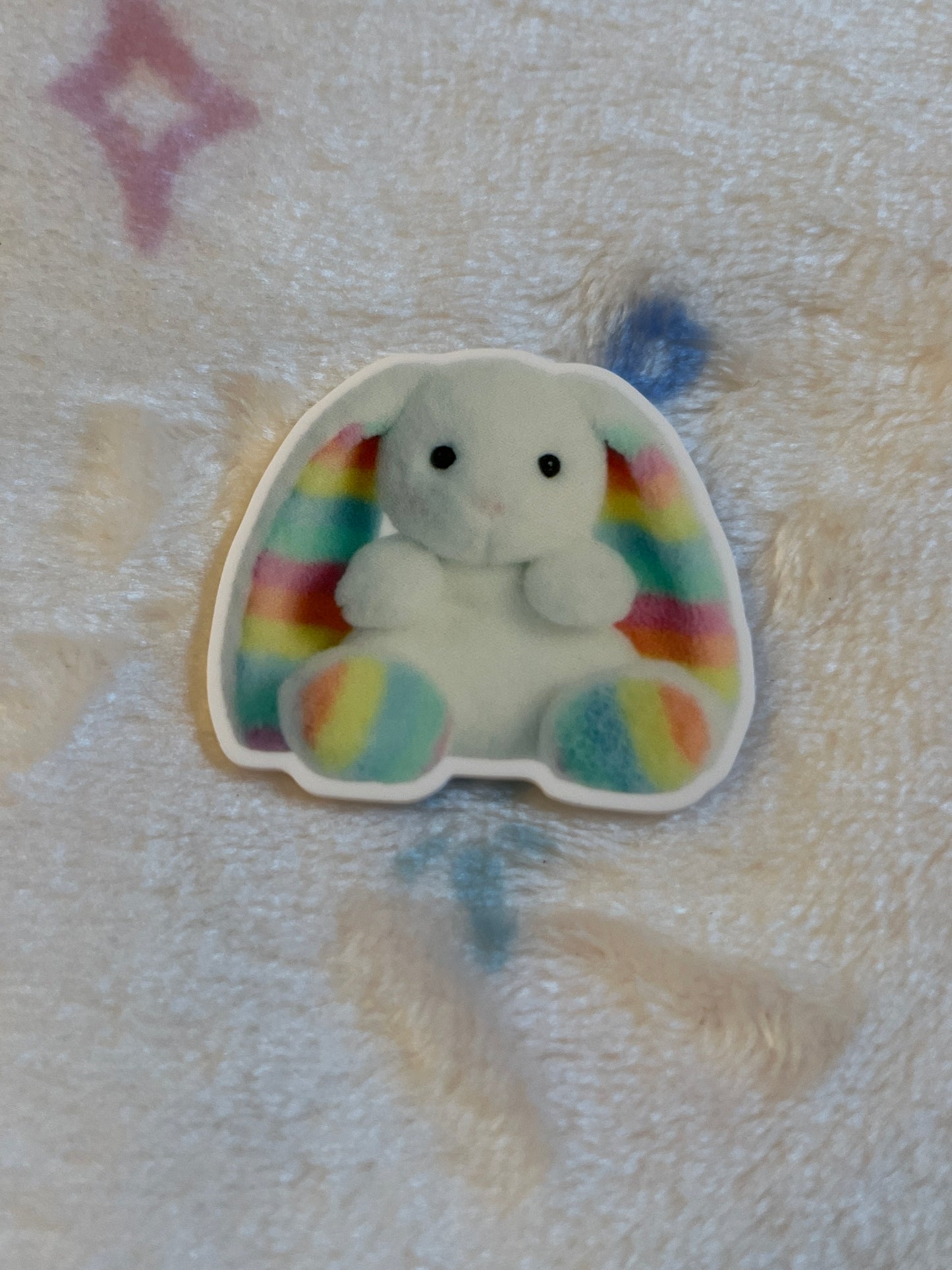 White and Rainbow Bunny Planar