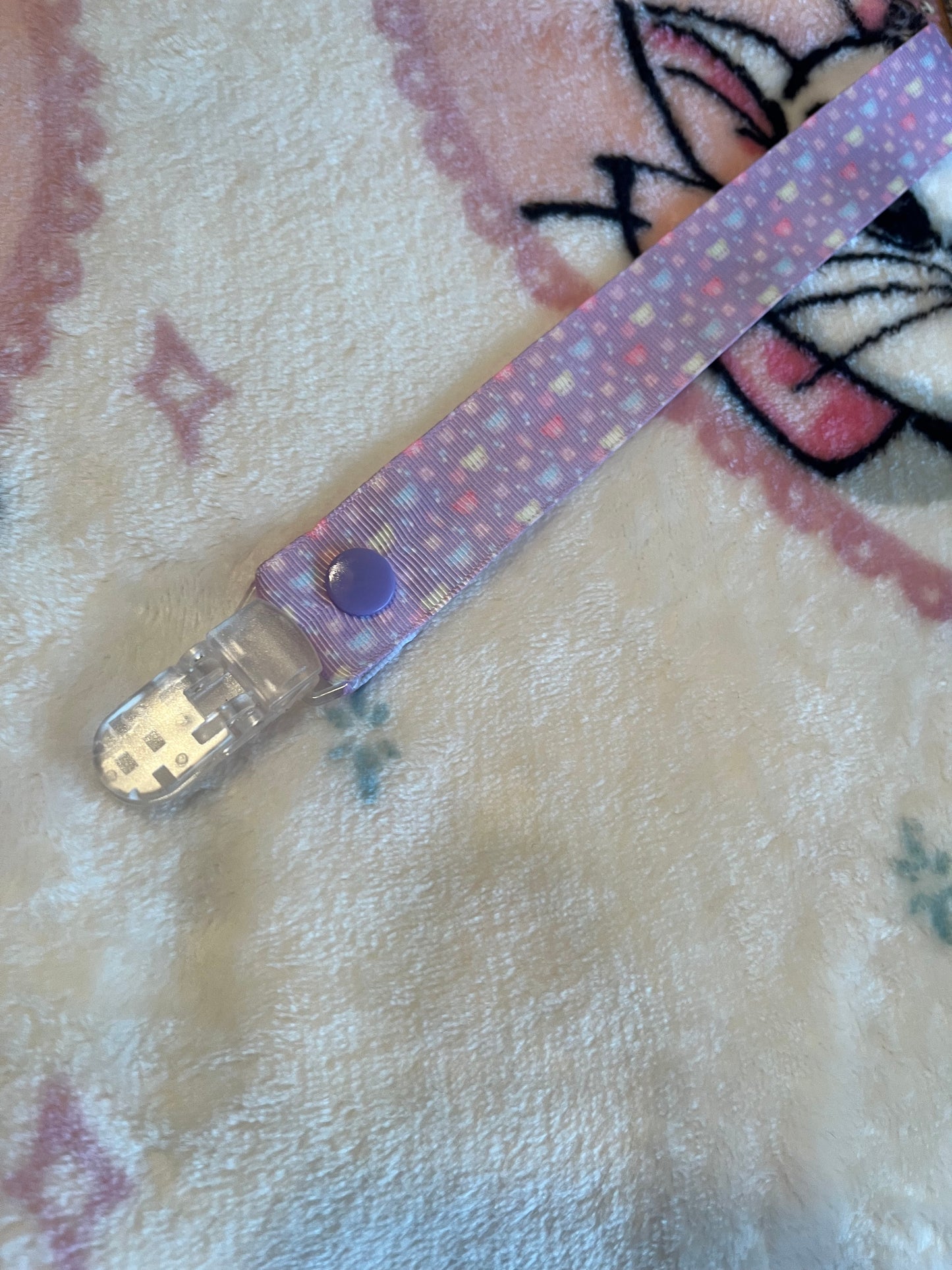 Pixel Bears Pacifier Clip