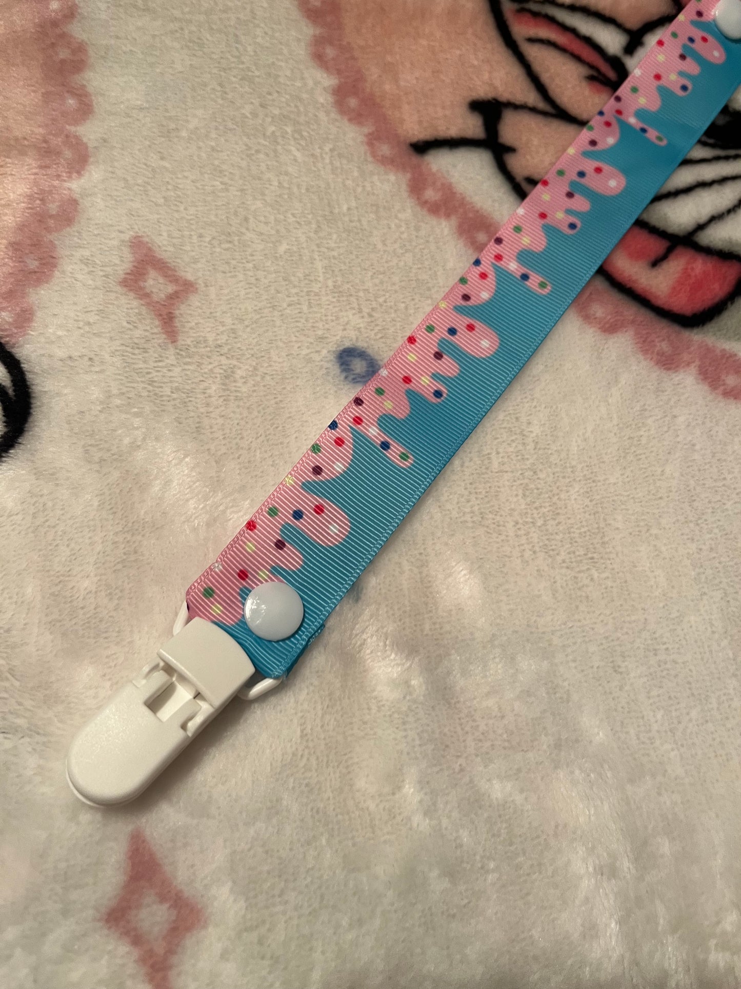 Frosting and Sprinkles Pacifier Clip