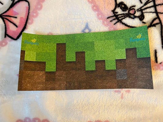 Minecraft Dirt Block Diaper Tape