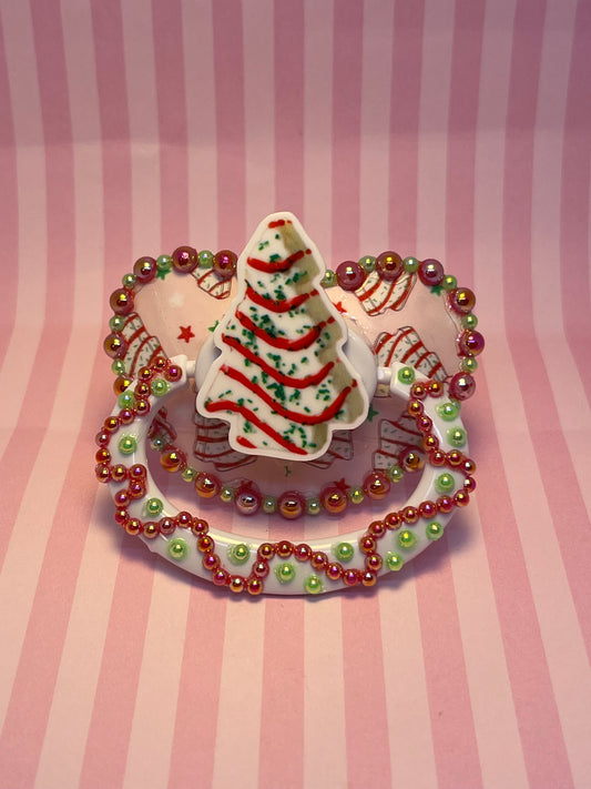 Christmas Tree Cake Pacifier