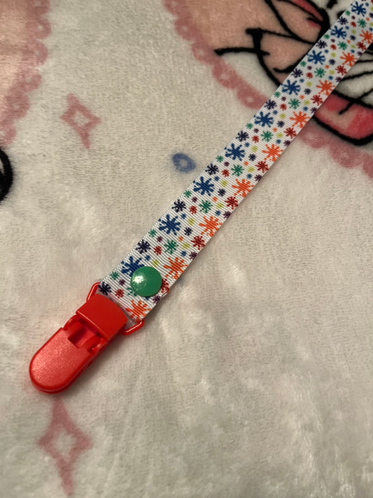 Paint Splatter Pacifier Clip