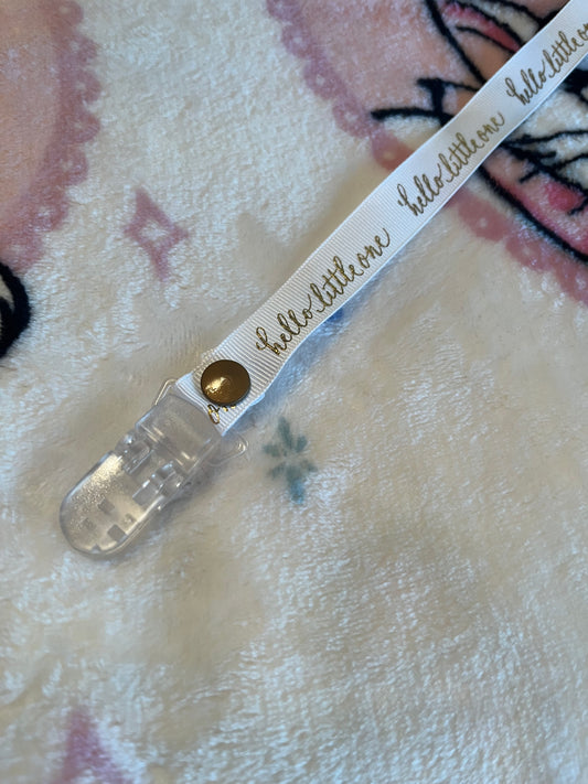 Hello Little One Pacifier Clip