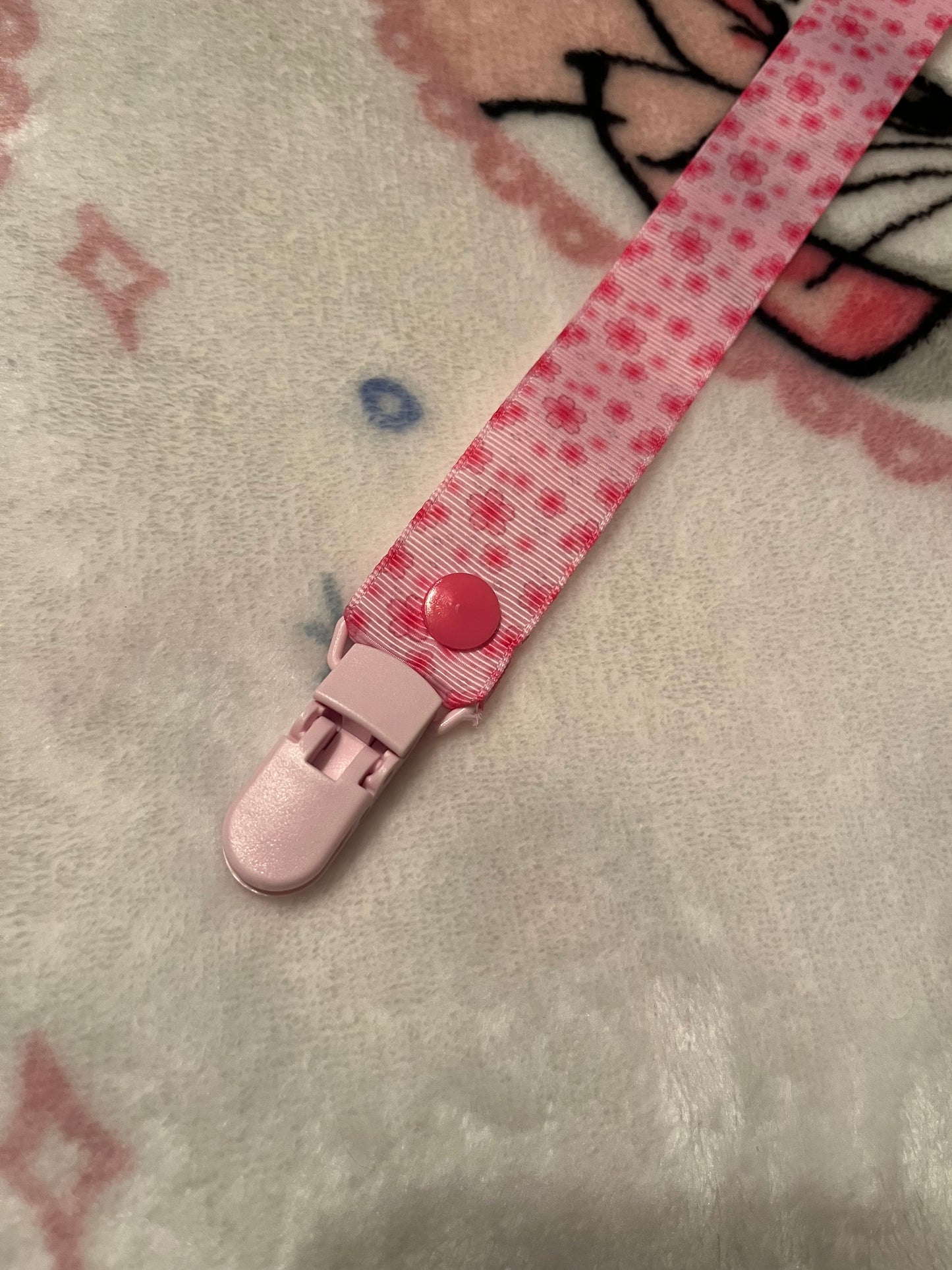 Sakura Flowers Pacifier Clip