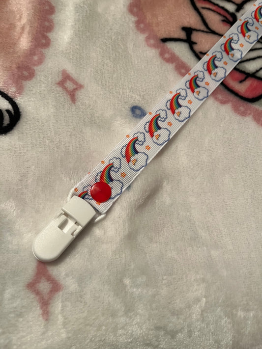 Rainbows Pacifier Clip