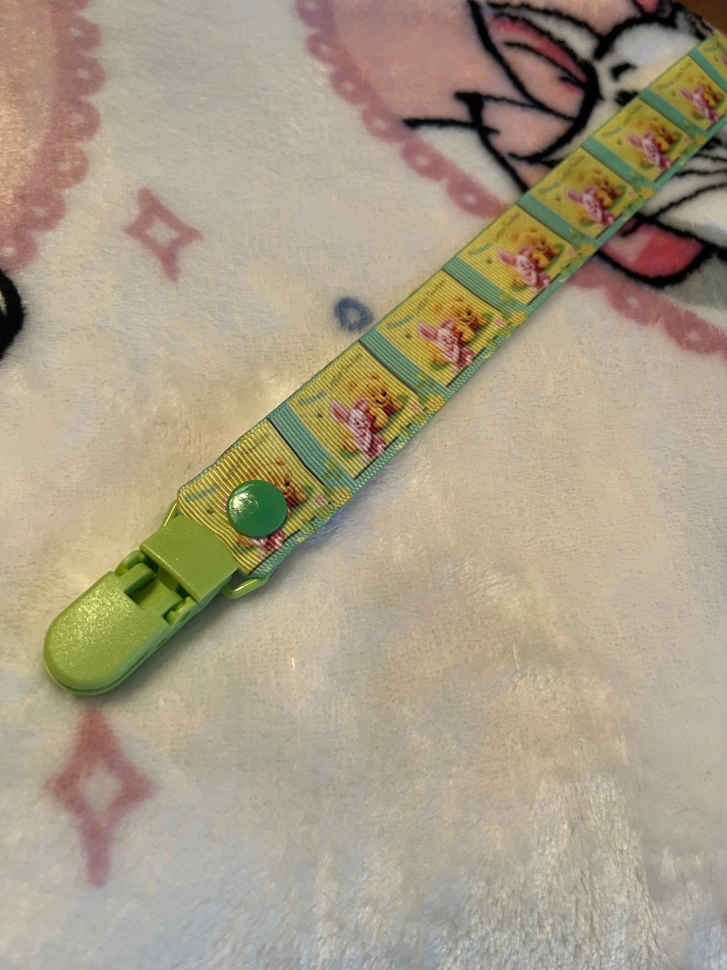 Baby Pooh Bear and Piglet Pacifier Clip