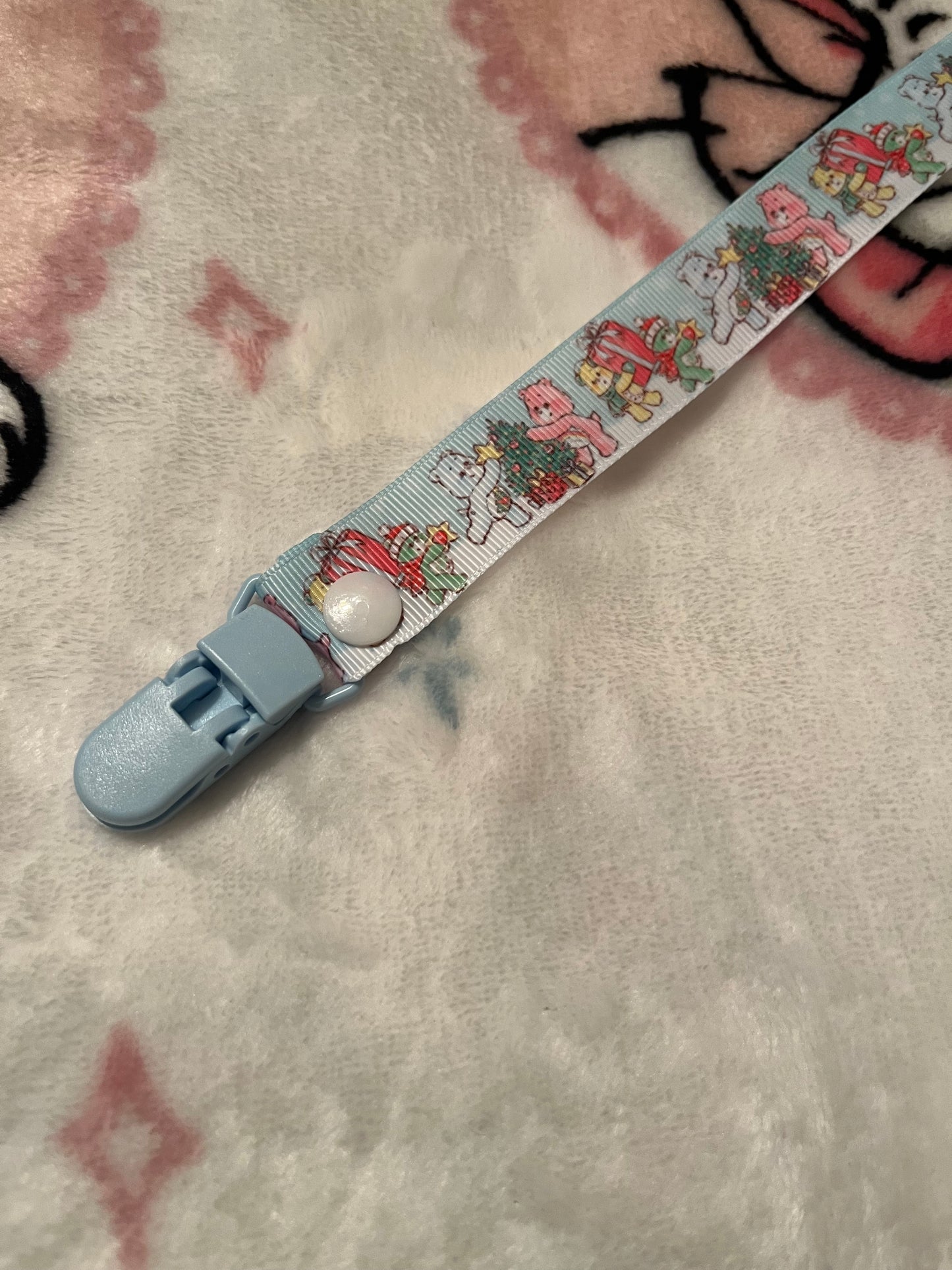 Christmas Care Bears Pacifier Clip