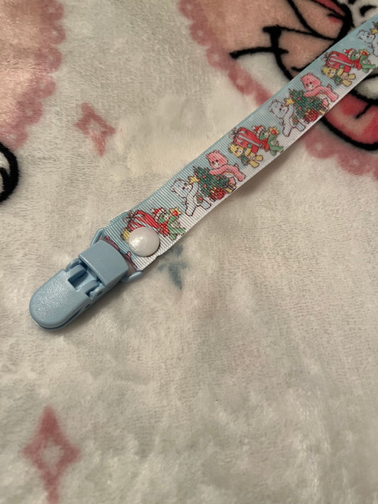 Christmas Care Bears Pacifier Clip