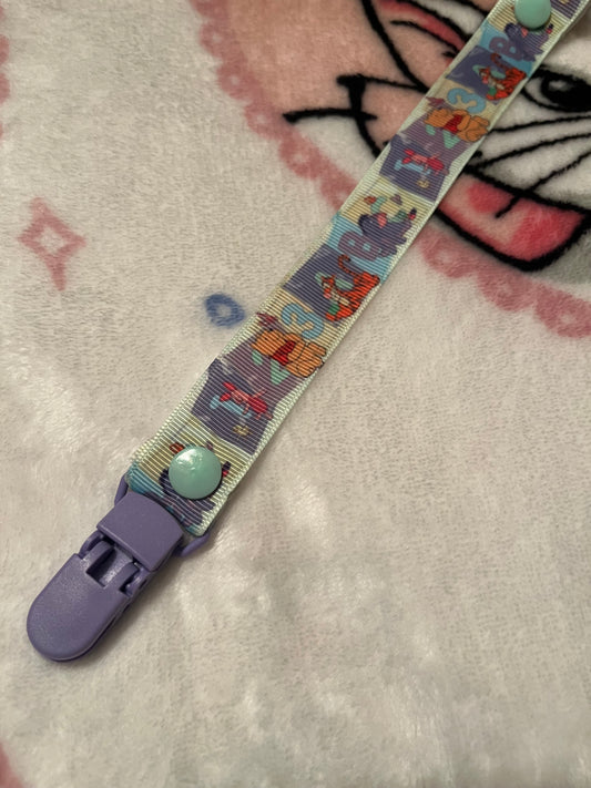 Pooh Bear Blocks Pacifier Clip