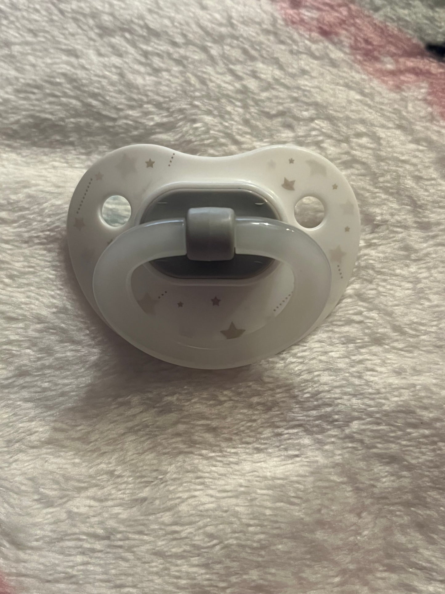 Gray Stars Plushie Paci
