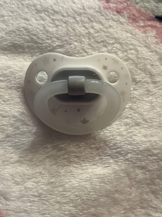 Gray Stars Plushie Paci