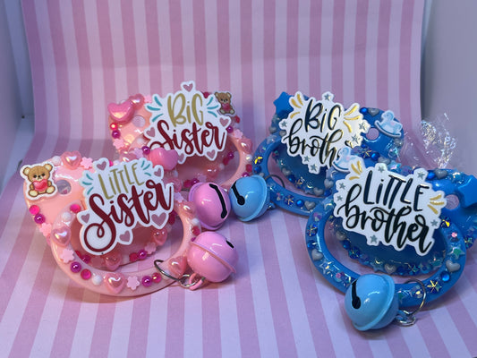 Matching Sibling Pacifier Set
